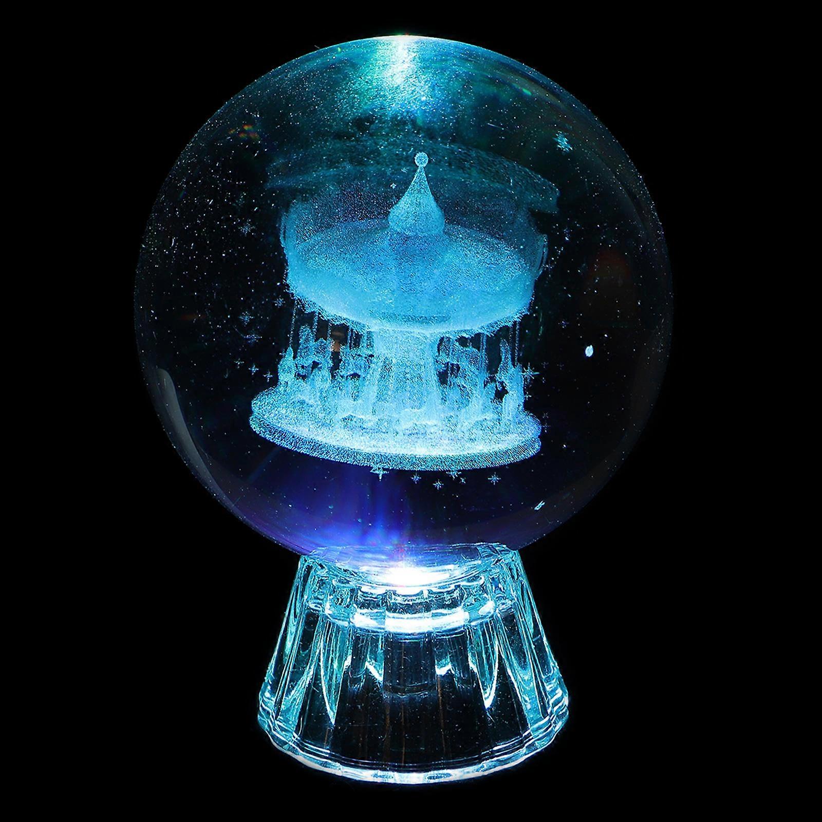 Crystal Artwork Inner Craft Unique Desktop Ornament Home Decor Glass 3.1×2.4×2.4in 1Set