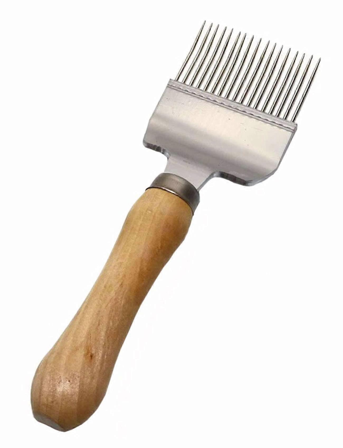 Straight Tine Comb Uncapping Fork with Needle Knife and Scraper for Beekeeping Honey Extraction Tools