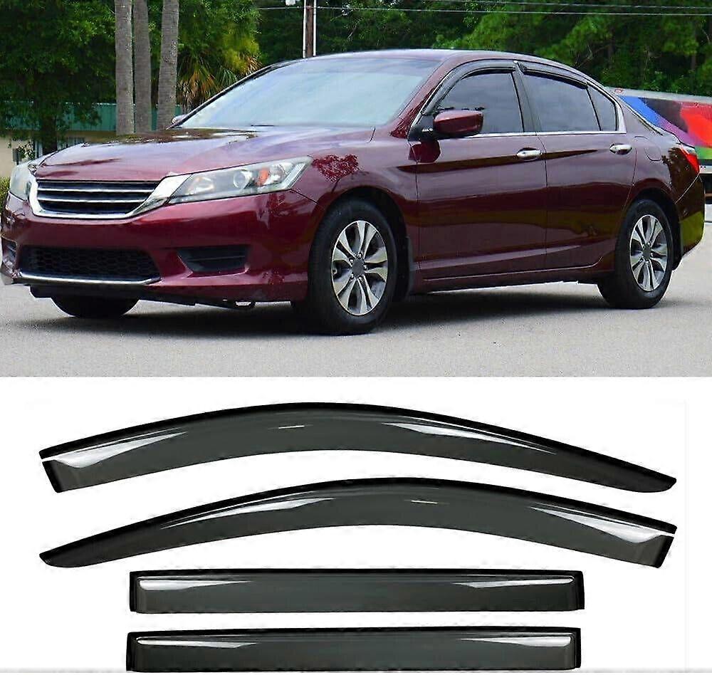 4pcs Window Visor Deflector Outside Moun for 2013-2017 Honda Accord Sedan NO.7632