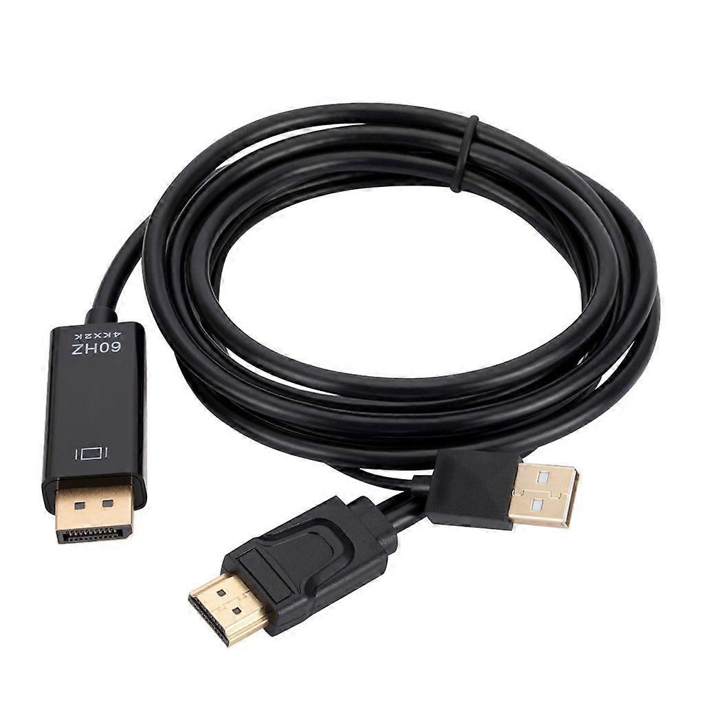 HDMI-Compatible to DP Adapter Cord Supports 4K-60Hz for Computer Monitor