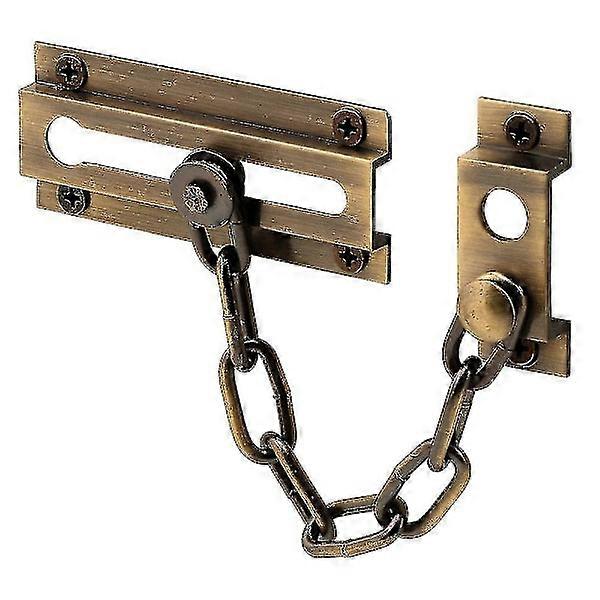 Solid Brass Chain Door Guard with Antique Finish, home security.
