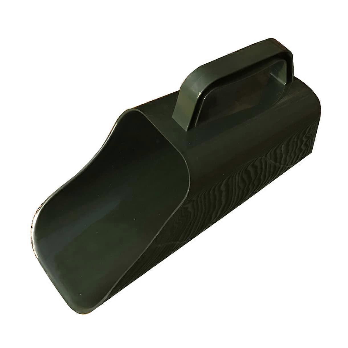 Durable plastic garden trowel with ergonomic handle for repotting plants, versatile for various garden uses.