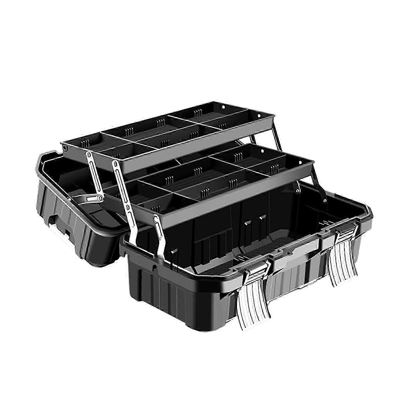 Instrument Tool Box Storage Organizer Box for Hardware Workplace Power Tools 19 Inch