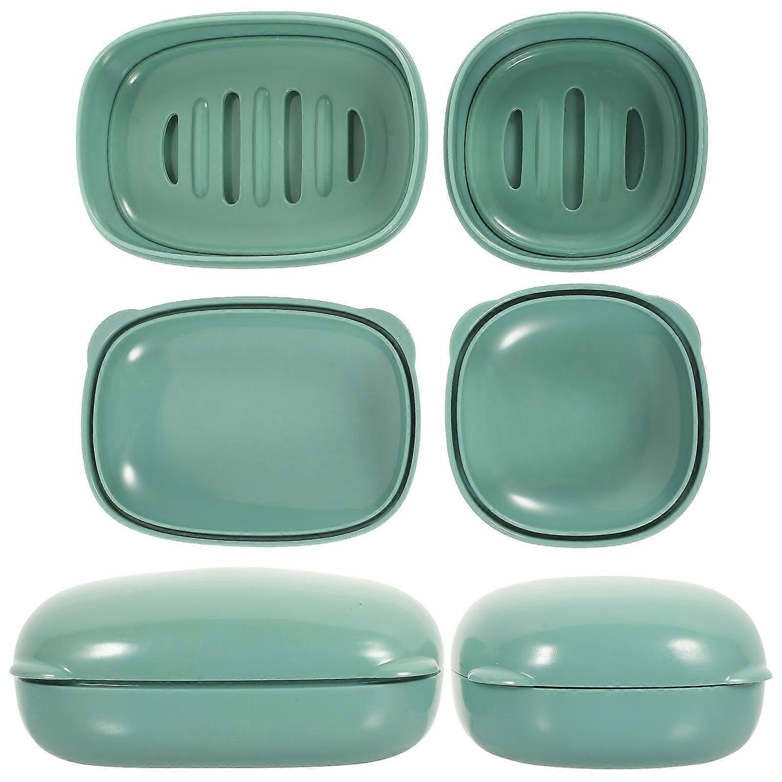 Waterproof Portable Soap Container For Daily Life Small Travel Soap Case Rectangle 4.52X3.14X1.97in 2Pcs