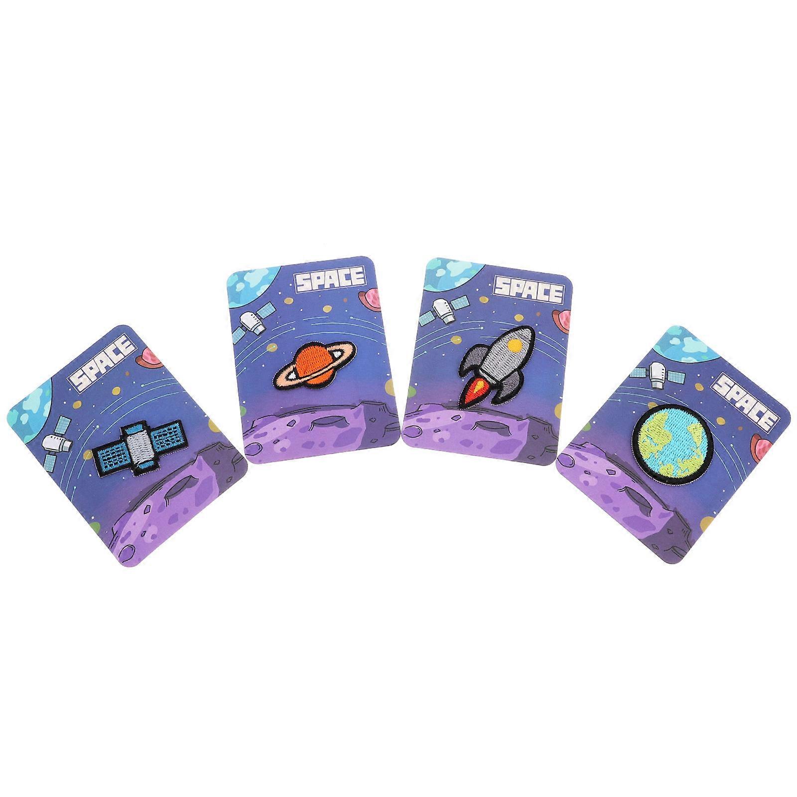 Embroidered Patches Universe Embroidery Patches Craft Decoration Assorted Color 4Pcs