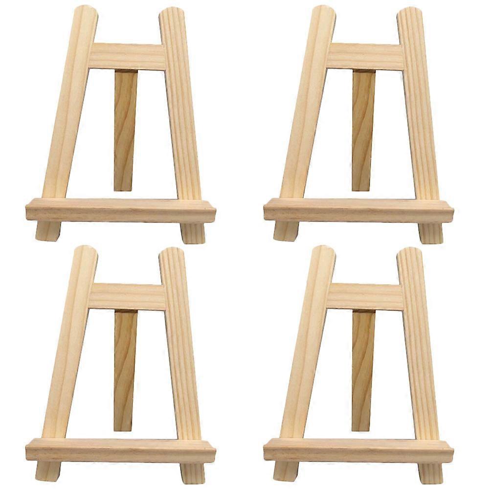 Wooden Easel for Photo Frame and Painting Storage Khaki Color Synthetic Material Great for Home Shop Use 4Pcs