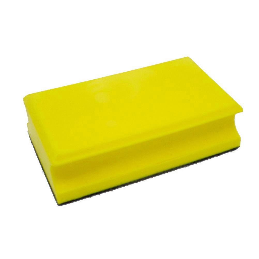 Yellow Manual Sanding Block with PU Material for Grinding 71x120mm