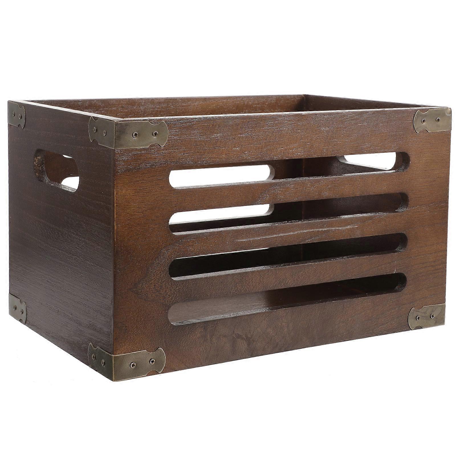 Office Storage Box Organizer Rectangular Wood Item Organization For Home Use Japanese Style Coffee 30.00X20.00X18.00cm Table Organization 1Pcs