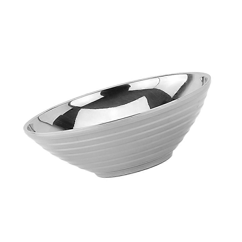 Stainless Steel Noodle Bowl with Insulation and Smooth Edge for Food Storage 18cm