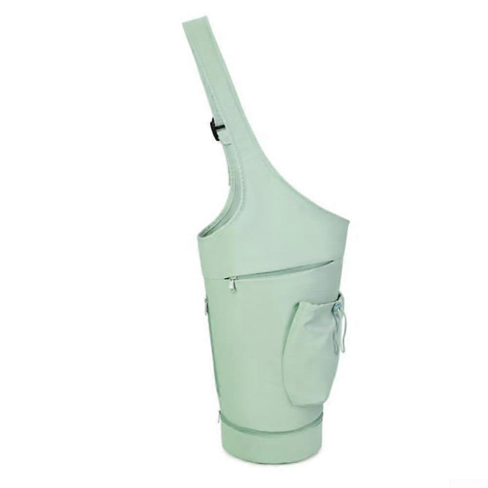 Yoga mat bag with a special wet pocket and convenient external storage for important things, green.