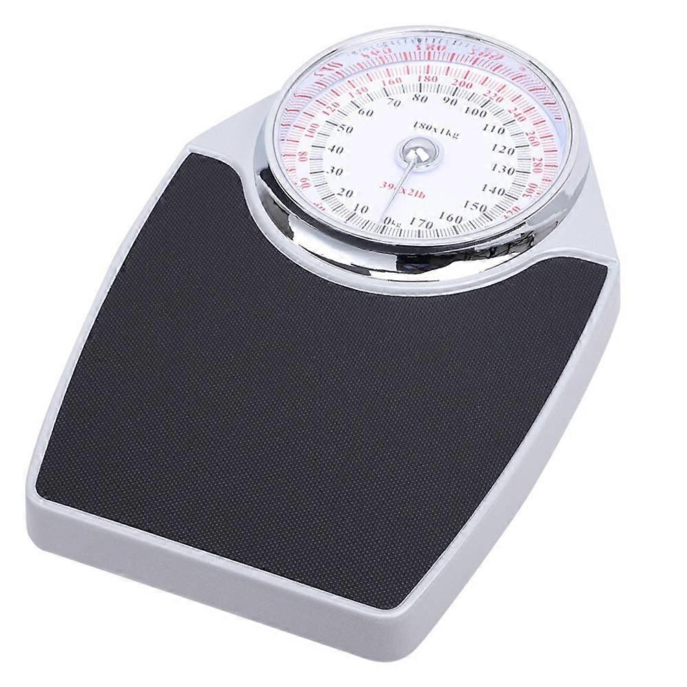 Analogue Bathroom Scales Mechanical, Large Dial Metal Design, Accurate Up to 180kg, Sturdy Base, Battery-Free Measurement