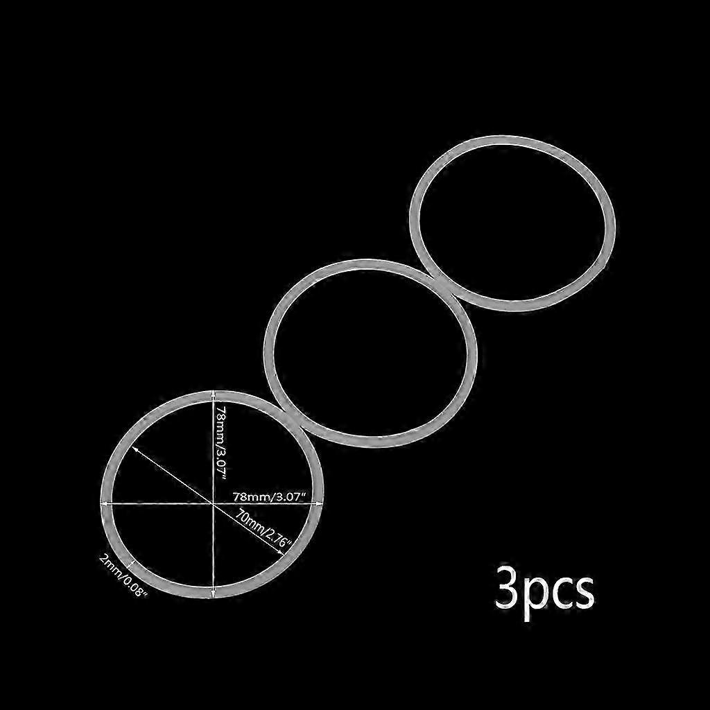 2025 Latest Model 3Pcs 7.8cm Rubber O Shaped Replacement Gaskets Seal Ring Part