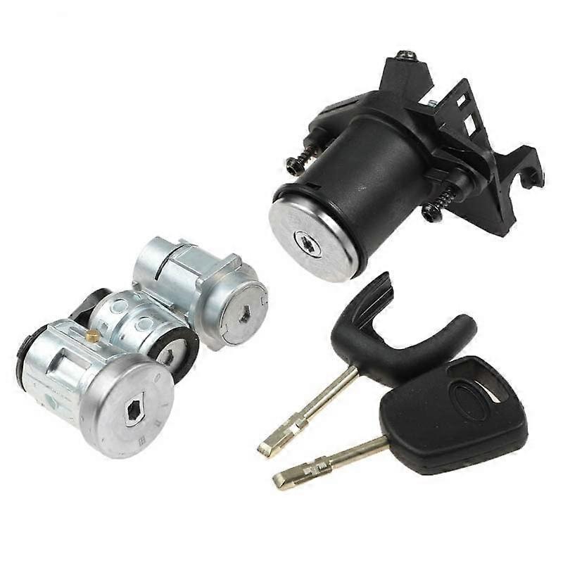 Set Lock Door Ignition Barrel with 2 Buttons 1479660 / Fit for Fiesta Mk V. Fusion Ignition Switch Door Lock Trunk Lock 2S61A22050BM.