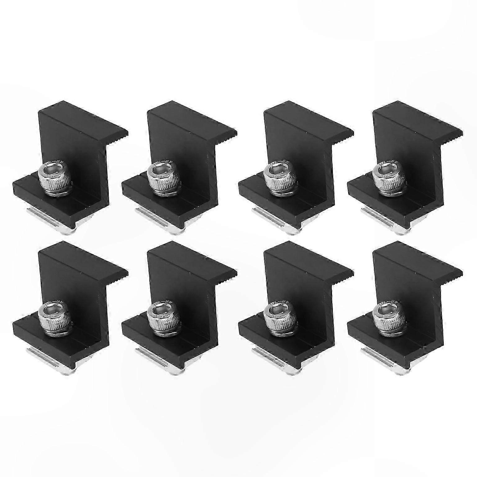 Solar Panel Mounting Clamps, Z Bracket End Clamps for PV Installation, 12 Pack