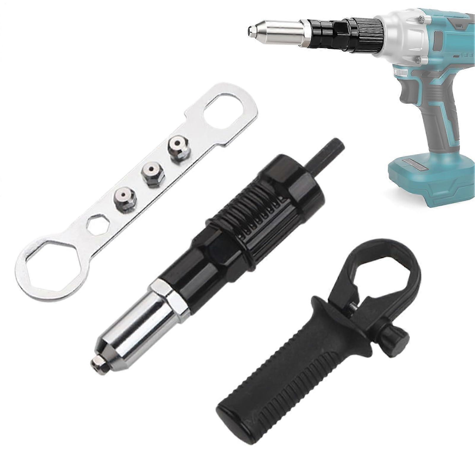 Adapter set for rivet nuts – Drilling and machining tool, rivet adapter kit for workshops, repairs, maintenance, industry, mechanics, and home use