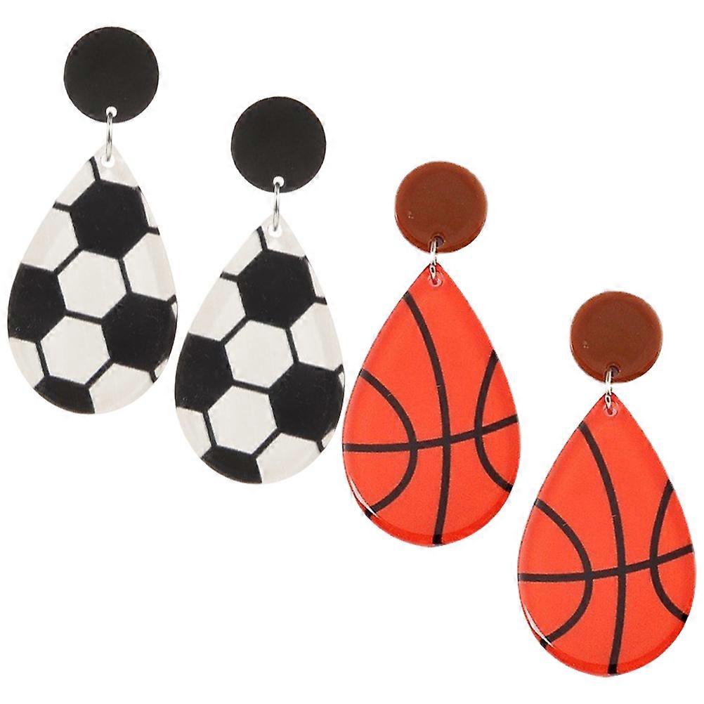 Acrylic Creative Dangle Earrings for Women with Assorted Colors Perfect for Ball Games and Parties