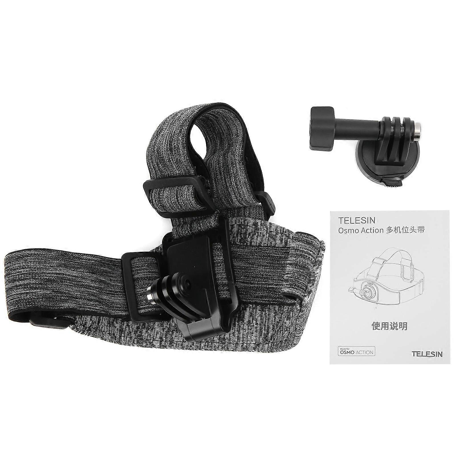 TELESIN Sports Camera Head Strap Universal Action Camera Head Strap Mount Accessories