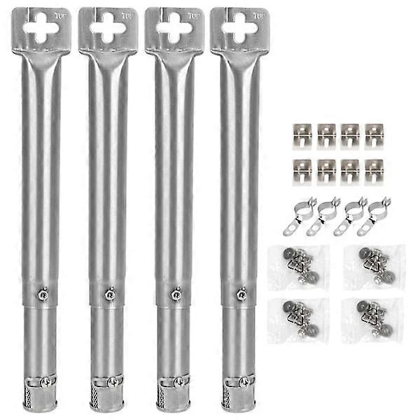 4 pcs Adjustable Stainless Steel Grill Burner Tube Replacement Parts fit for Brinkman