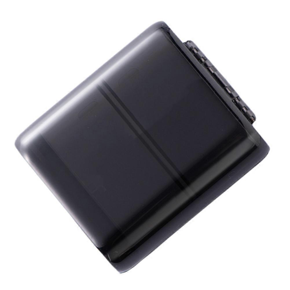Double Layers Medicine Case for Storage with Good Sealing Effect Compact Size Black ABS