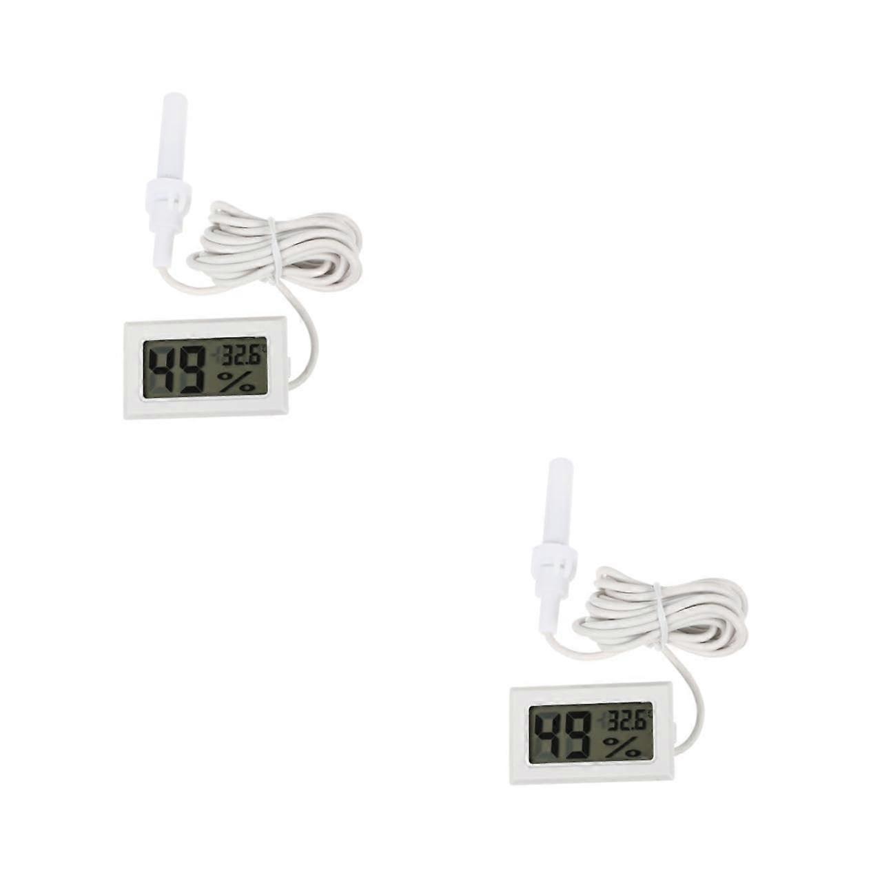 Thermometer Hygrometer Pack Of 2 Moisture Monitor For Indoor Use Mini Hygrometer
