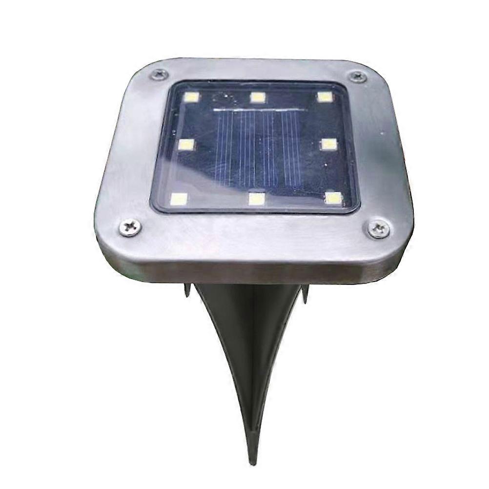 Solar Lamp with Good Waterproof Level and Simple Design for Outdoor Lighting Practical Silver Plastic 8LEDs