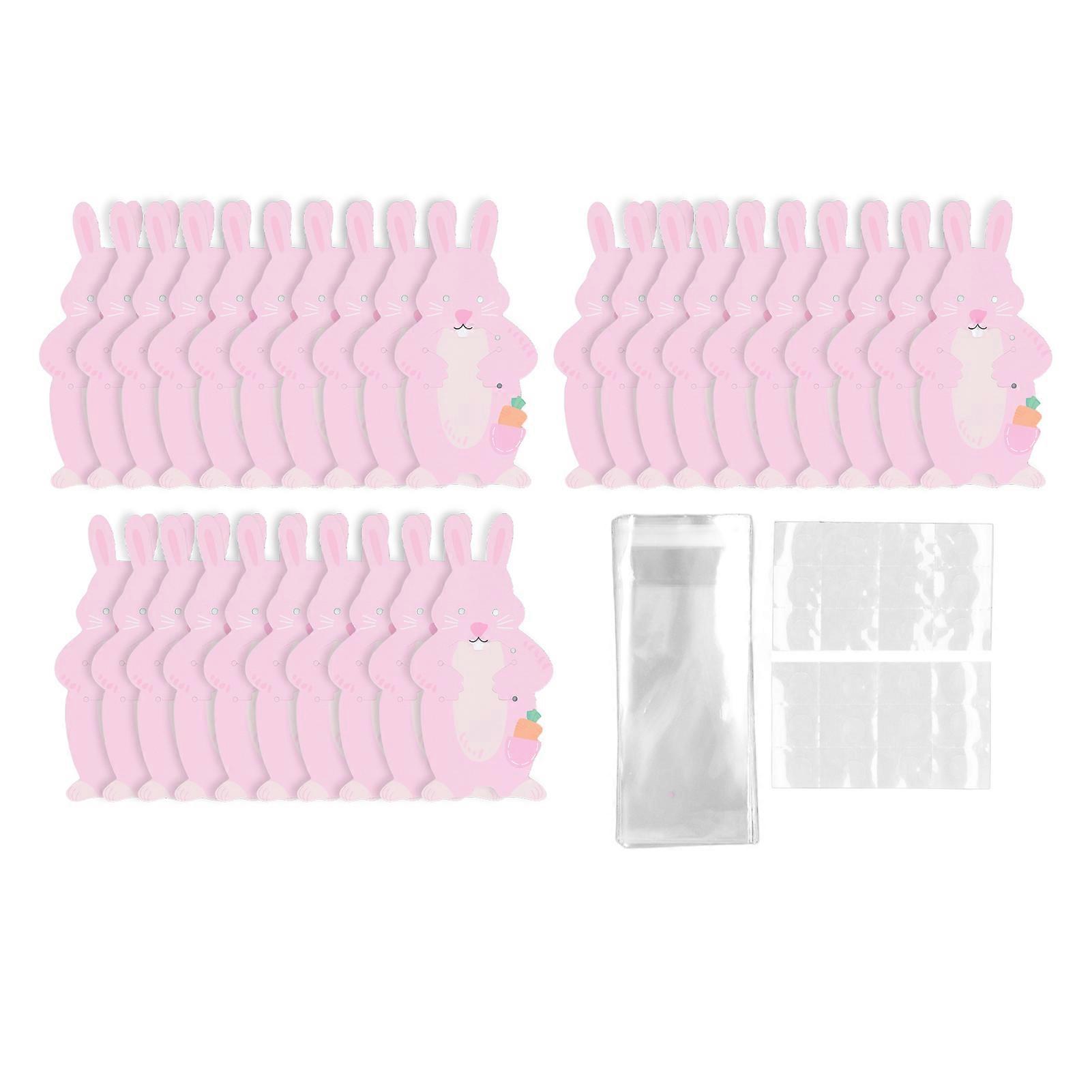 30 Pcs Rabbit Greeting Card Adorable Bunny Shape Easter Themed Party Decorative Card for Kids