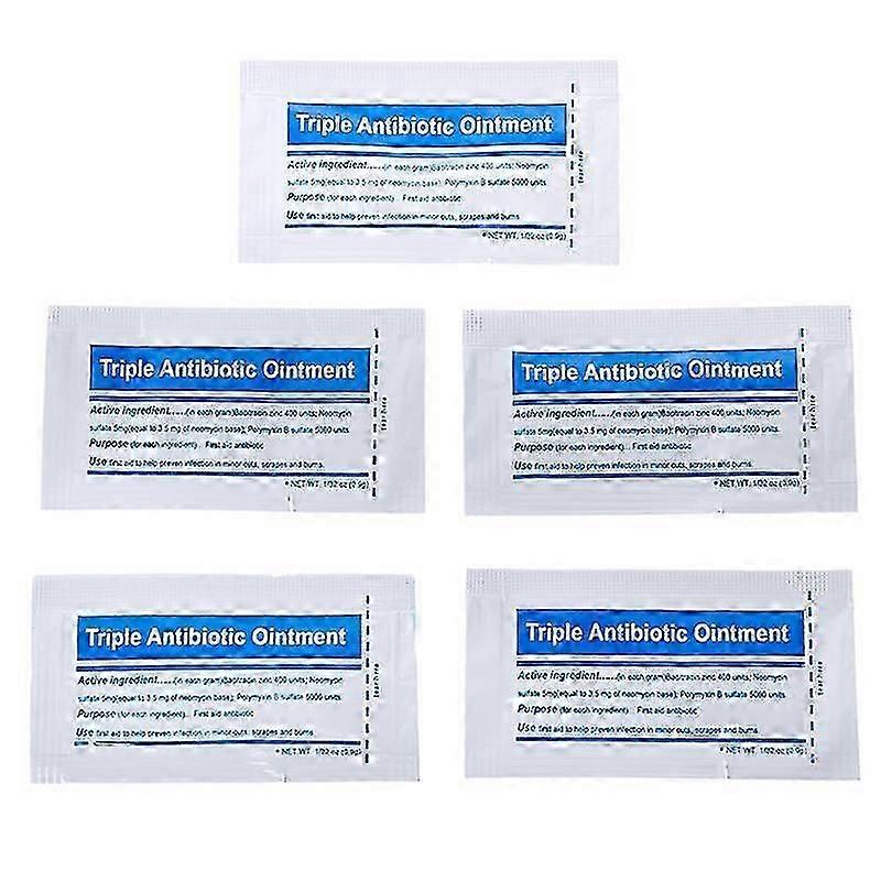 5 حزم 0.9g / حزمة جل مرهم مضاد حيوي ثلاثي لمجموعة الإسعافات الأولية للحروق