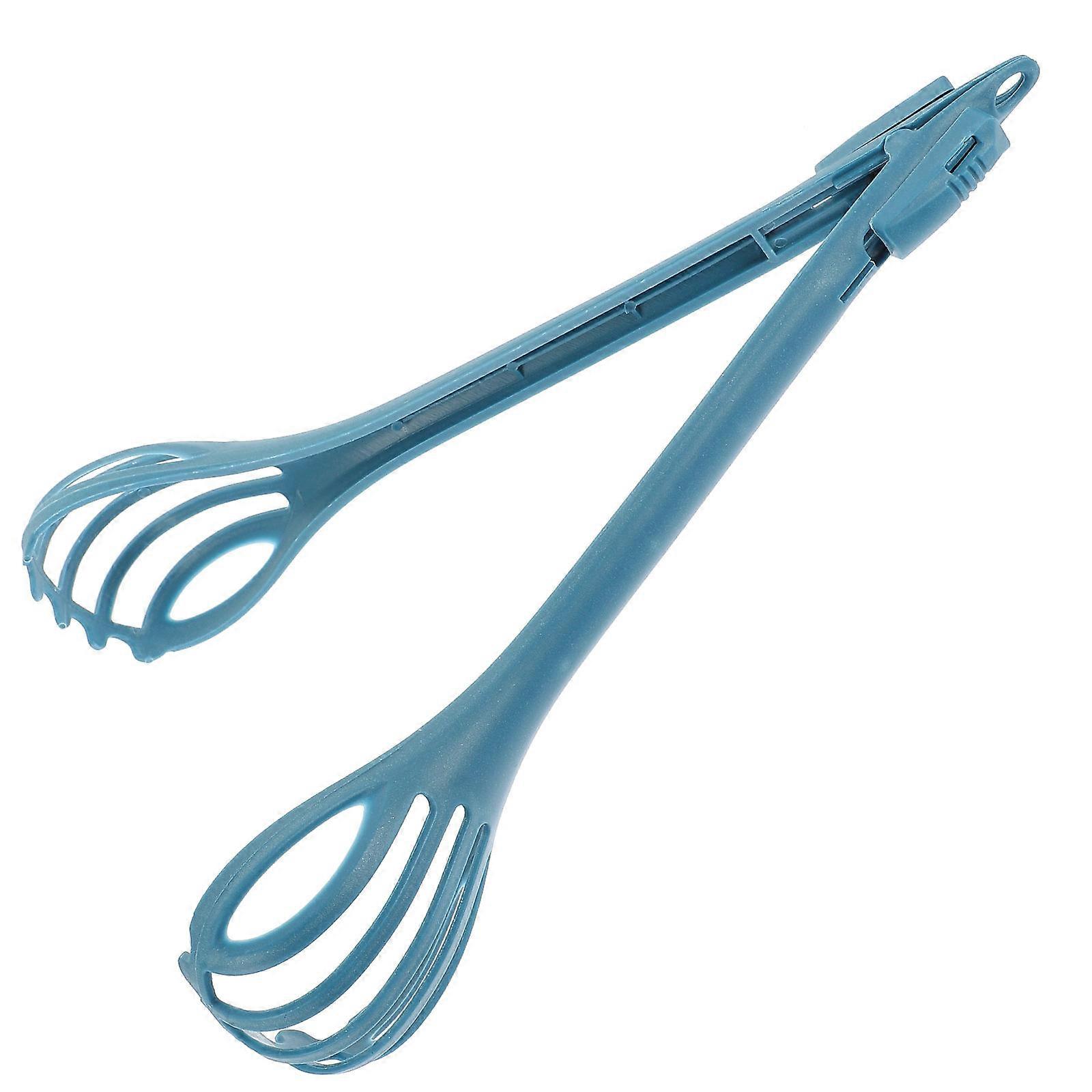 Blue PP Material Multi Function Egg Whisk Kitchen Tongs for Home Use Easy to Clean and 7.87 inches