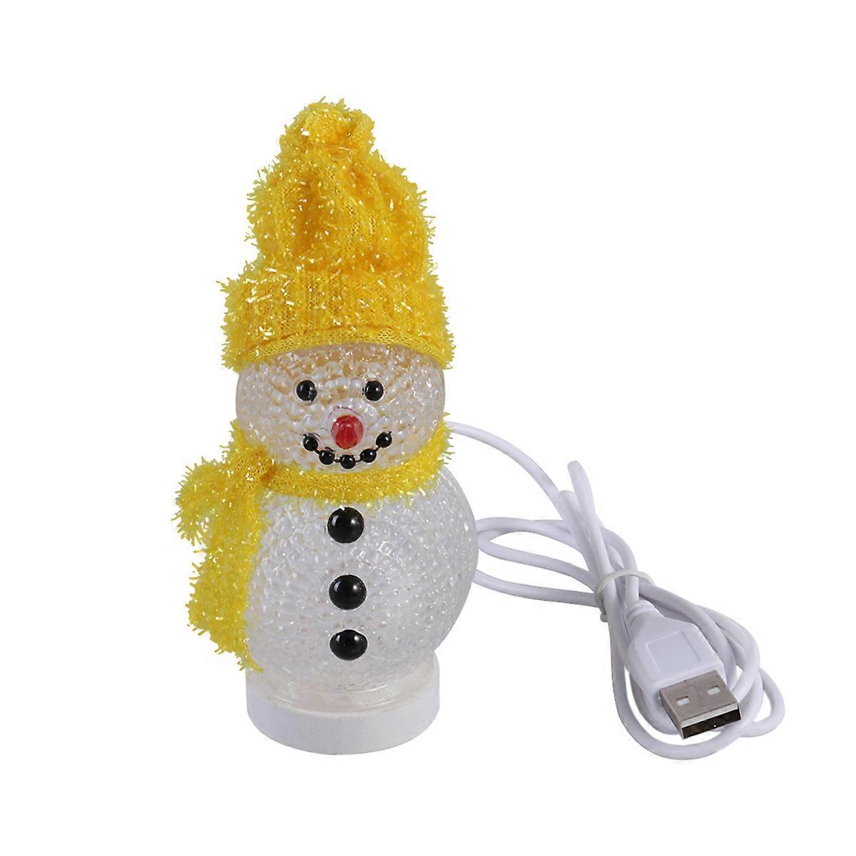 Festive LED Snowman Table Lamp with Multi-Color Lighting Effects