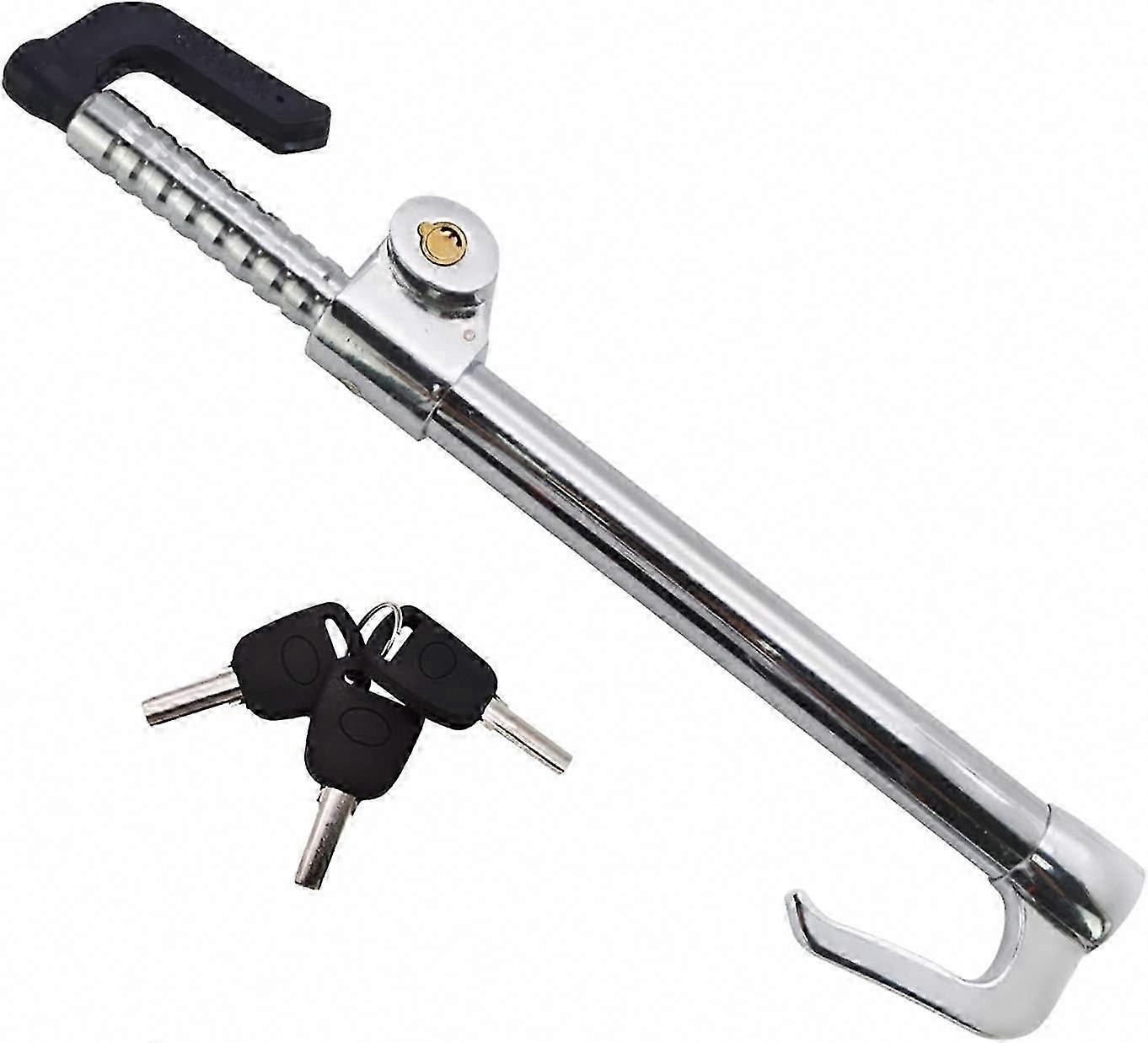 Car Steering Wheel Lock, Retractable Hook Universal Anti-Theft Lock Steering Wheel Lock Locking Device, with 2 Keys for Auto Truck