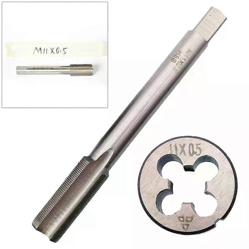 2pcs M11 Right Hand Thread Tap And Die Set Metric Plug Tap Die HSS Machine Threading Tool Screw Thread Tap Drill Die Set