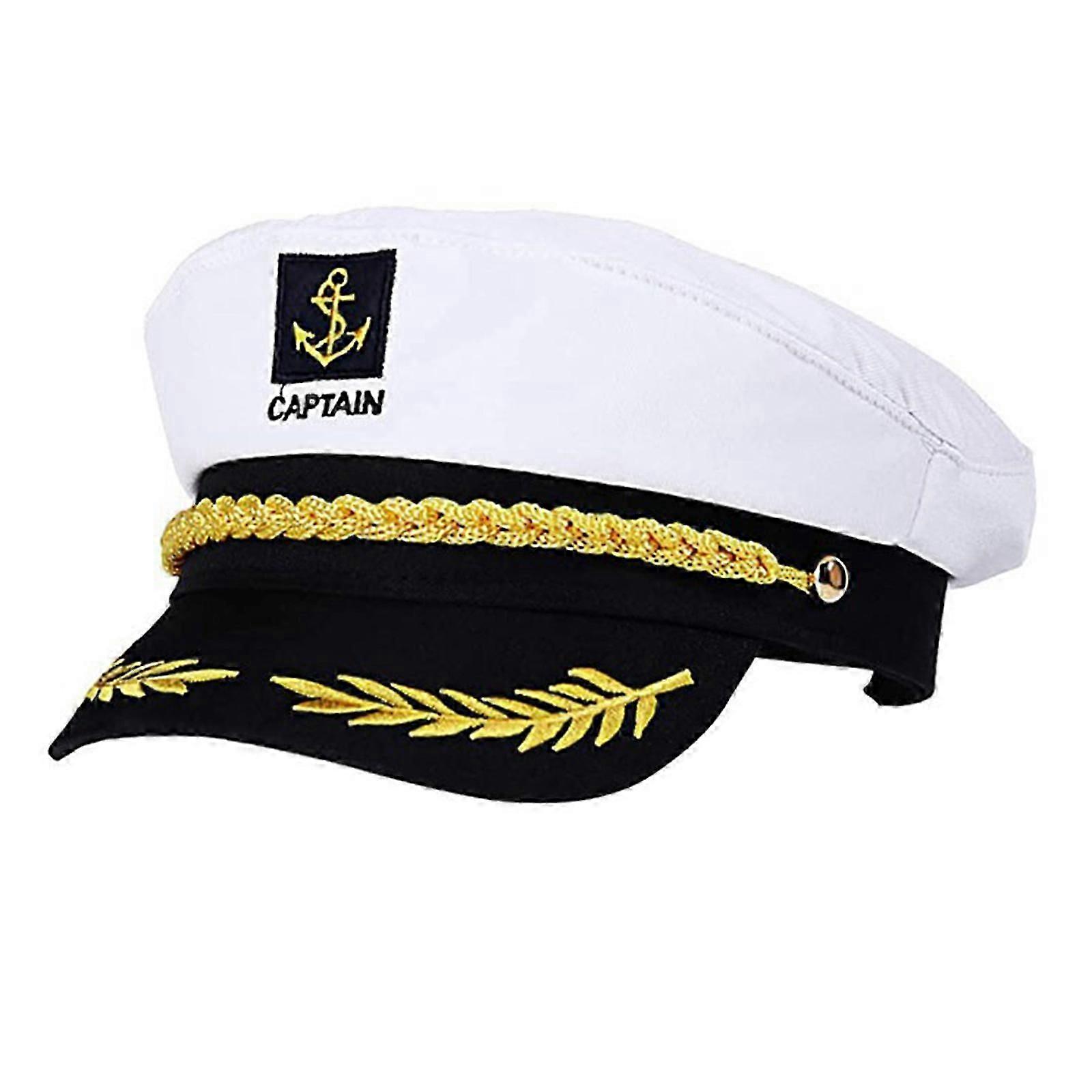 Denizci Şapkası Yat Kaptan Şapkası Donanma Deniz Şapkası Denizci Kaptan Kostümü Denizci Kaptan Şapkası Erkekler İçin Donanma Deniz Amiral Şapkası