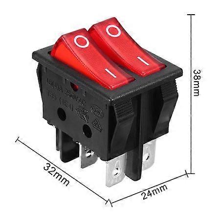 Double switch 15A 250V (bipolar)