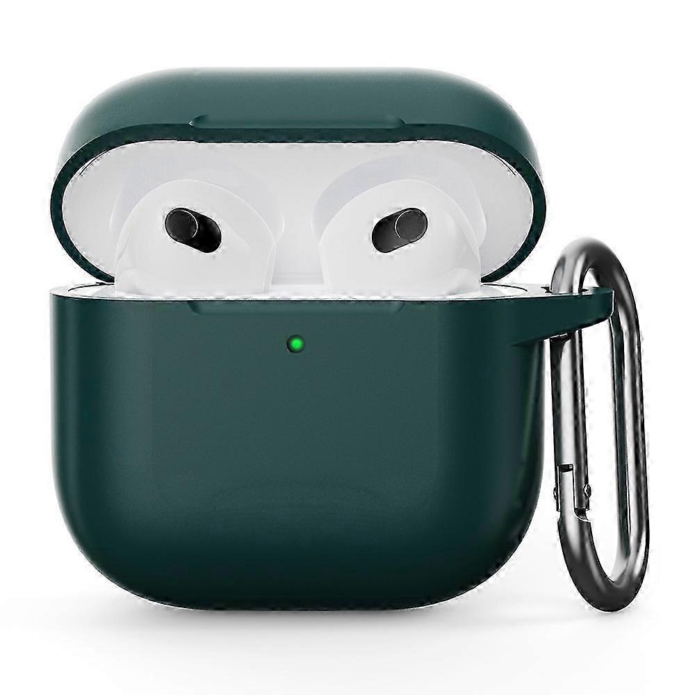 Suitable for AirPods 4 Silicone Case with Hook - Green-jc