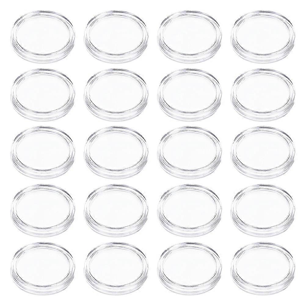 Transparent Plastic Coin Capsules 100pcs Portable Scratch Resistant Holders for Collectible Coin Storage & Organization