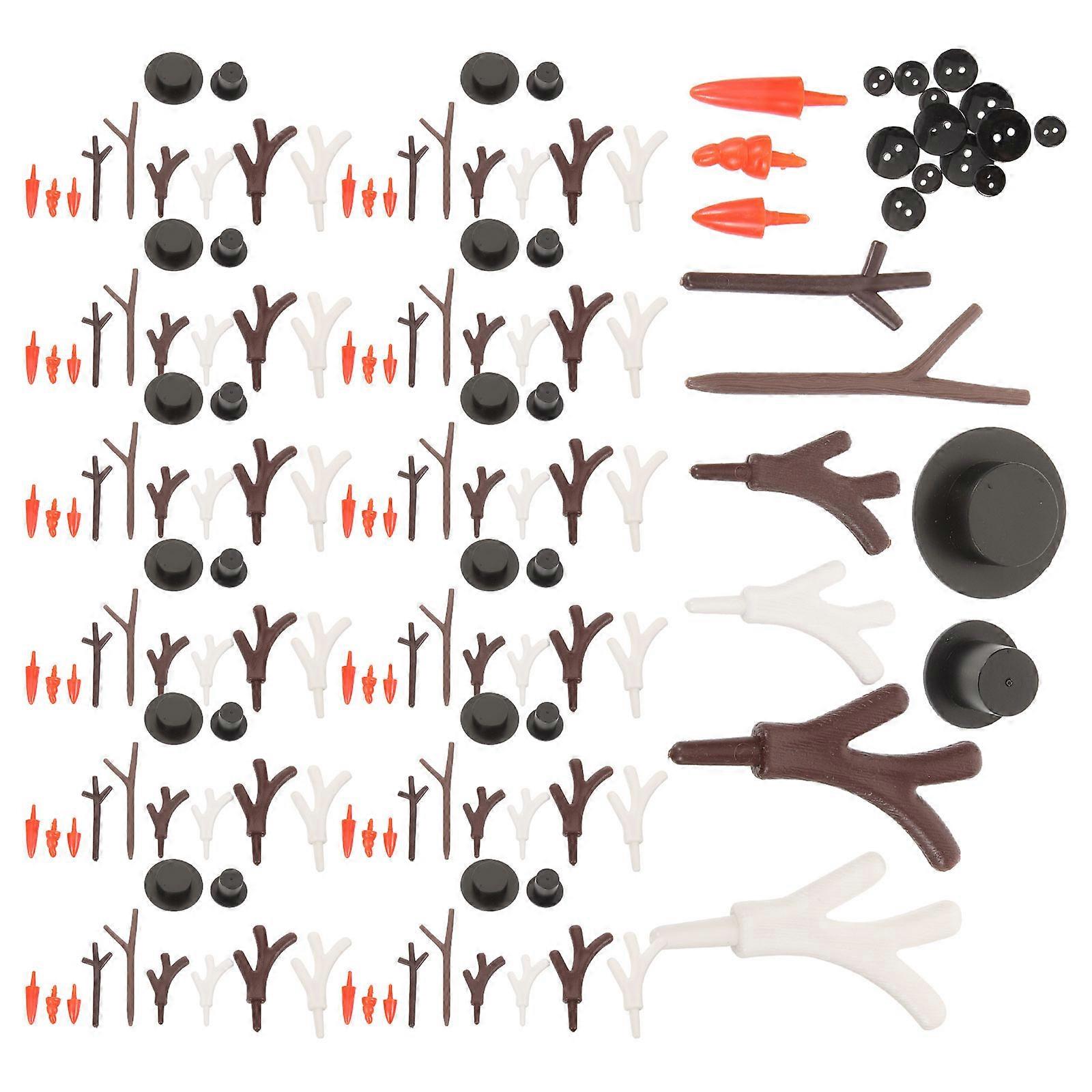 1 Set of DIY Snowman Craft Materials for Kindergarten Christmas Party