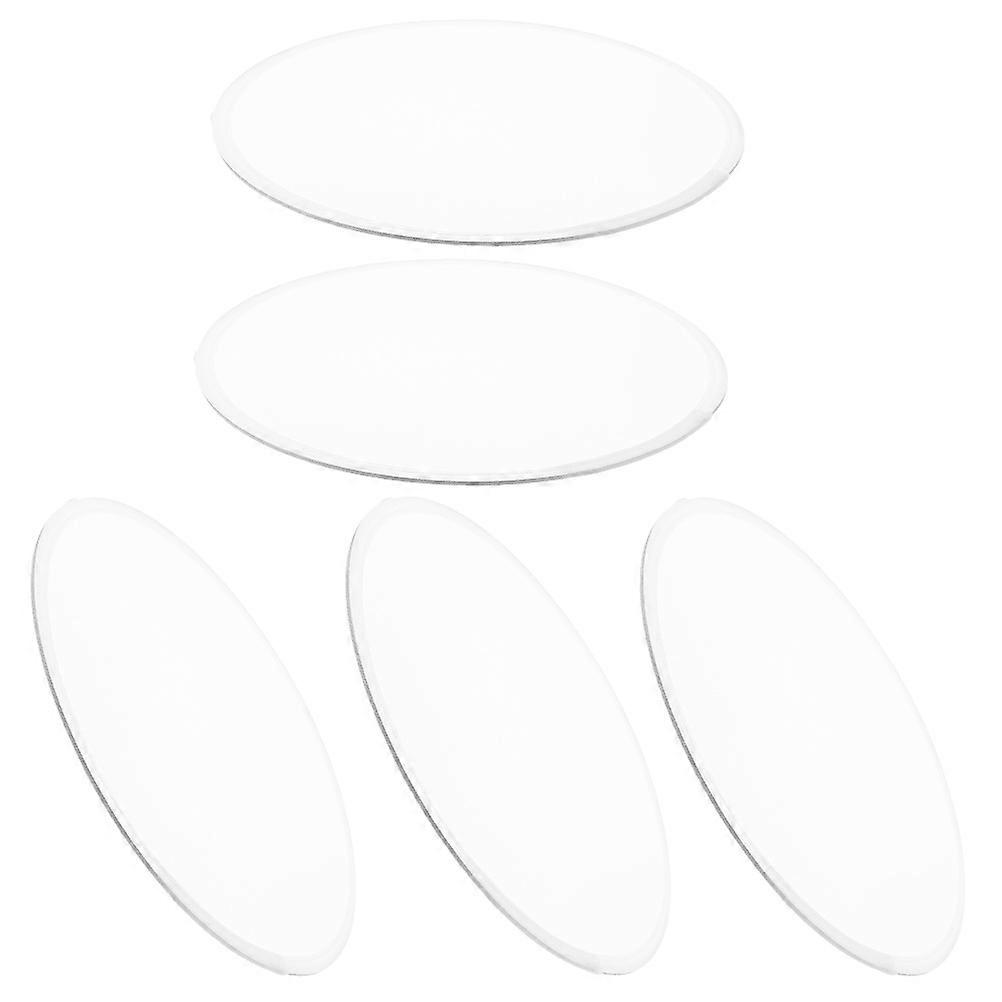 5pcs Round Portable Folding Fans Collapsible Handheld Fans for Outdoor Summer Use