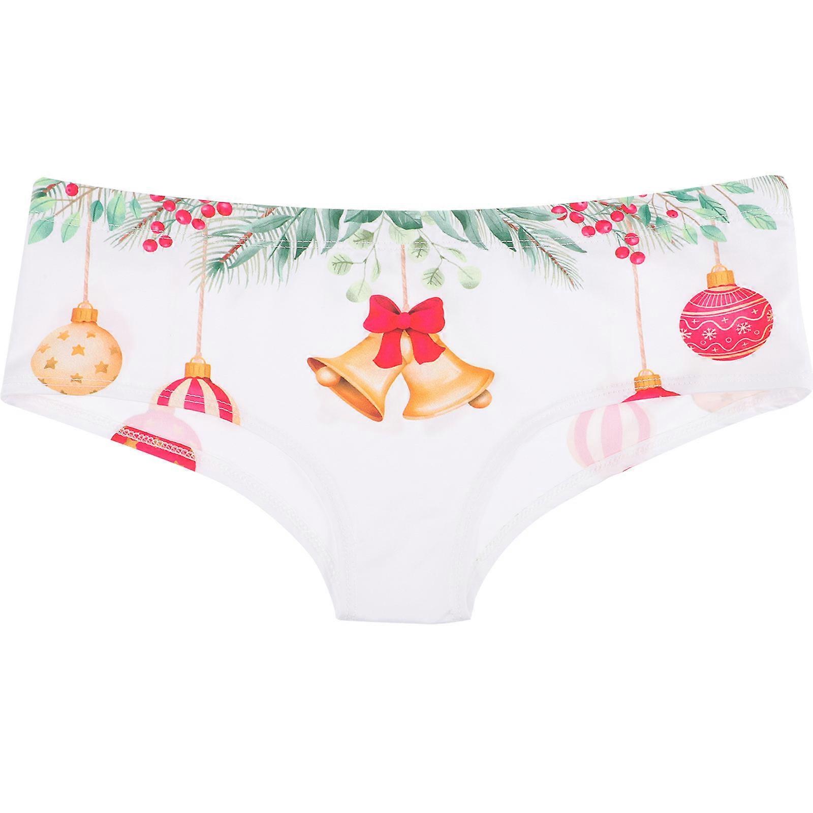 Breathable Christmas Theme Panties Underwear For Women And Girls Assorted Color Low Waist Design 1 Piece