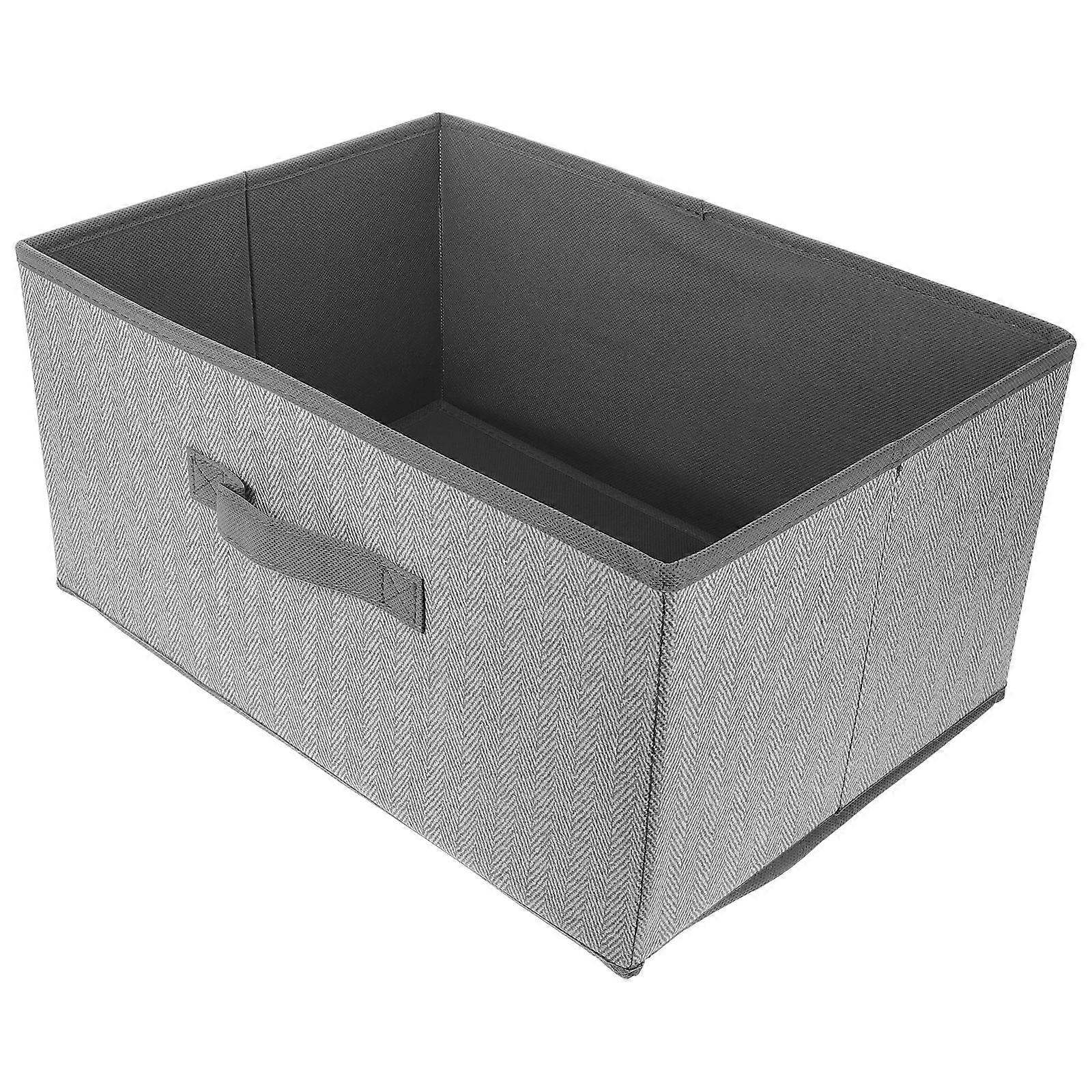 Grey Nonwovens Storage Bins for Home Use Lightweight Portable and Safe Nonwoven Fabrics Material 12 x 10 x 8 inches