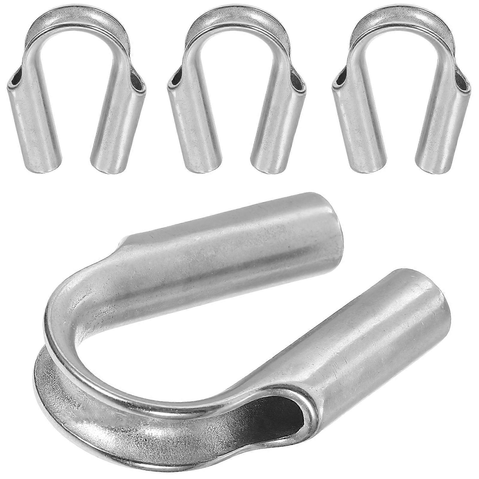 4pcs Cable Thimble Collars Wire Rope Ferrule High Strength Durable Secure Cable Protection Easy Installation