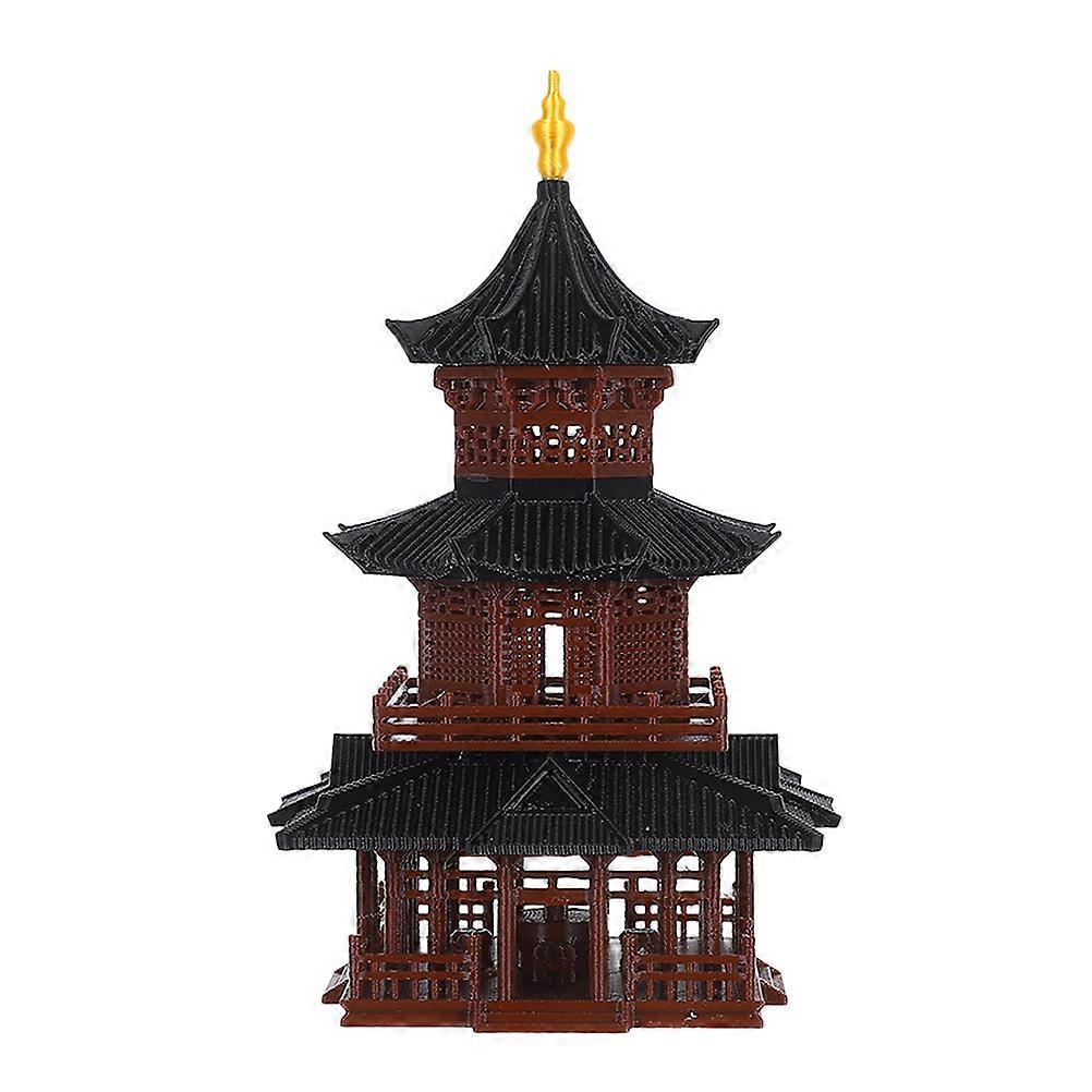 The **Pavilion Fish Tank Landscape Ornament** is a beautifully crafted decorative piece designed to enhance the ambiance of a fish tank while adding