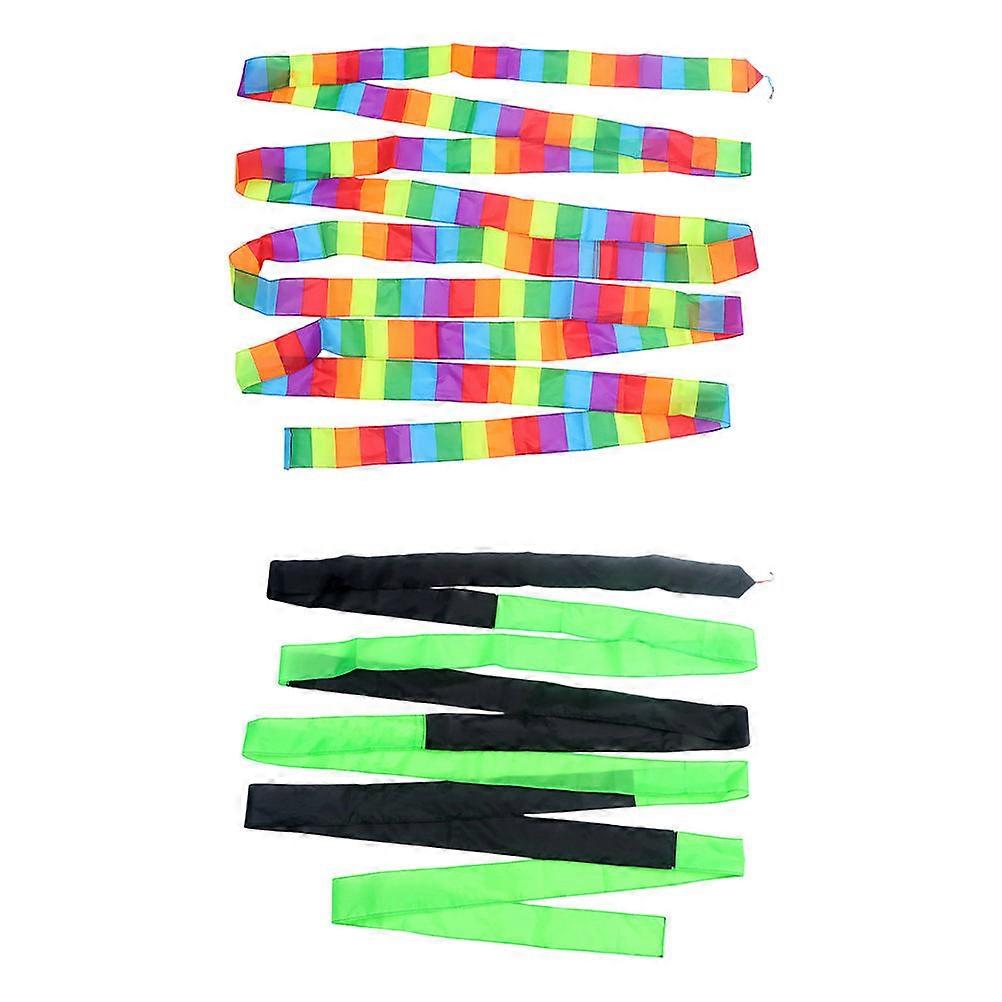 Kite Tail Flat Ribbon 2Pcs Assorted Color Streamer For Kite Enthusiasts Increase Kite Flight Stability And Colorful Movement