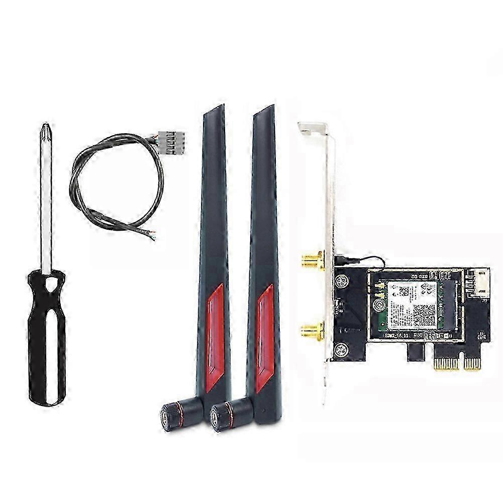 2025 WiFi 7 BE200 Pcie Wireless WiFi Card + 10DB Antenna BT5.4 Tri Band 2.4G / 5G / 6GHz Wireless BE200 Networ