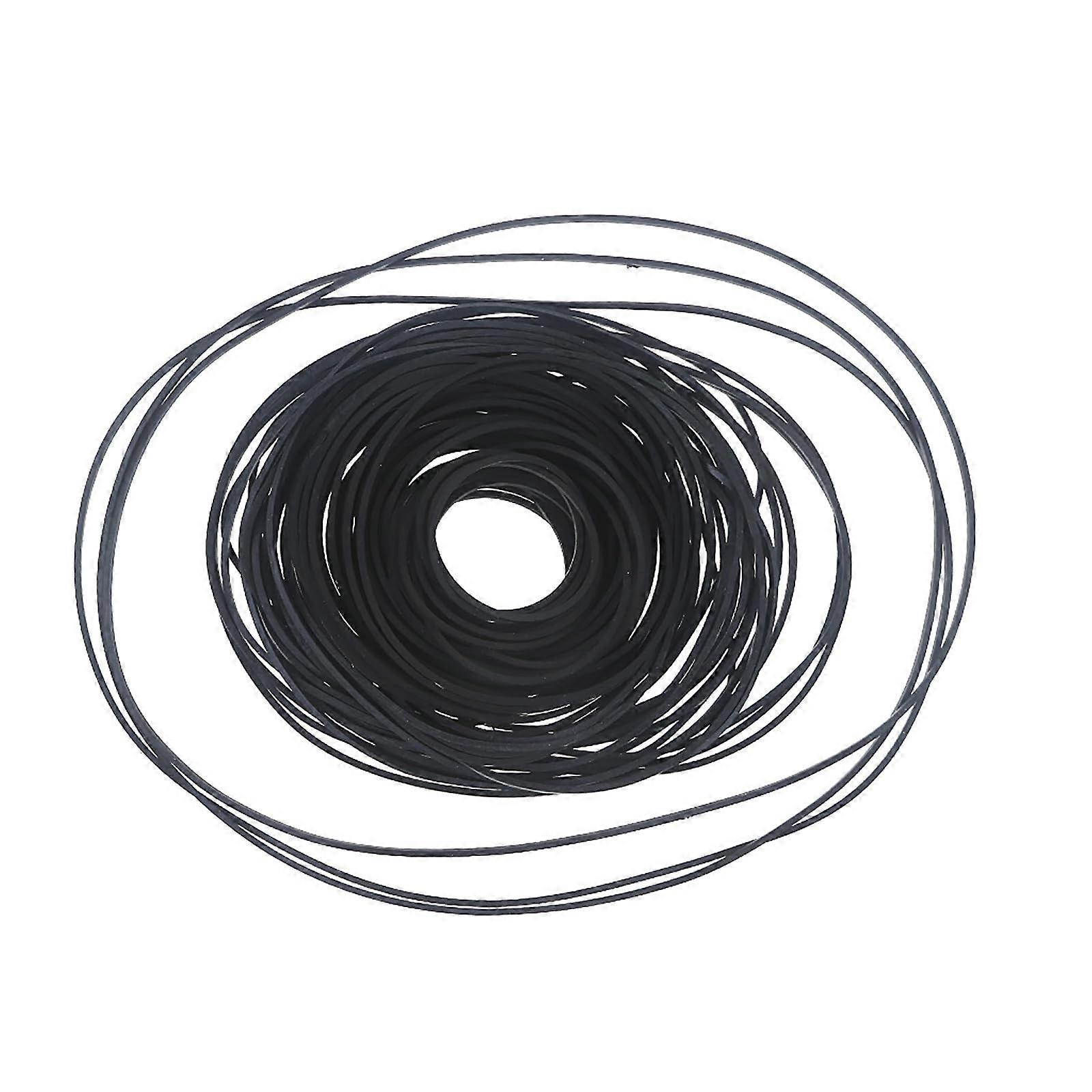 Machine Belts for Recorder and Repeater, 1 mm Square, Different Sizes, 50/100 Pieces, Compatible with DVDs and Drives