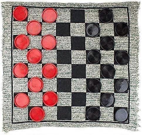Chess Sets and Boards Lady and Backgammon Giant 3in1 Lady and Mega Tic TacToe with Reversible Carpet Indoor/Outdoor Jumbo