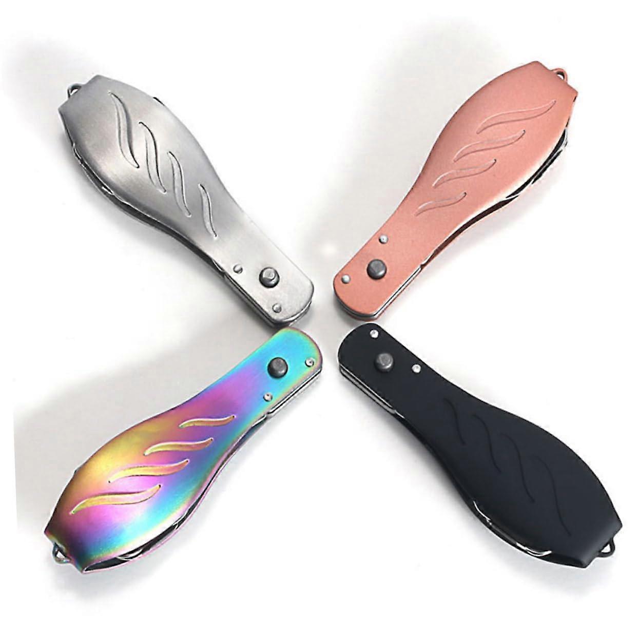 Foldable foot scraper for removing calluses and dead skin, portable pedicure tool suitable for home and salon use.