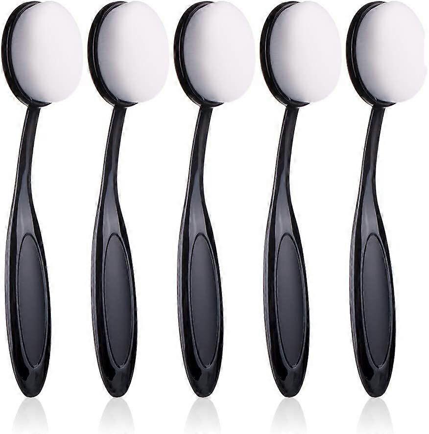 5 Ink Blending Brushes - Same-Size Set (White/Black)