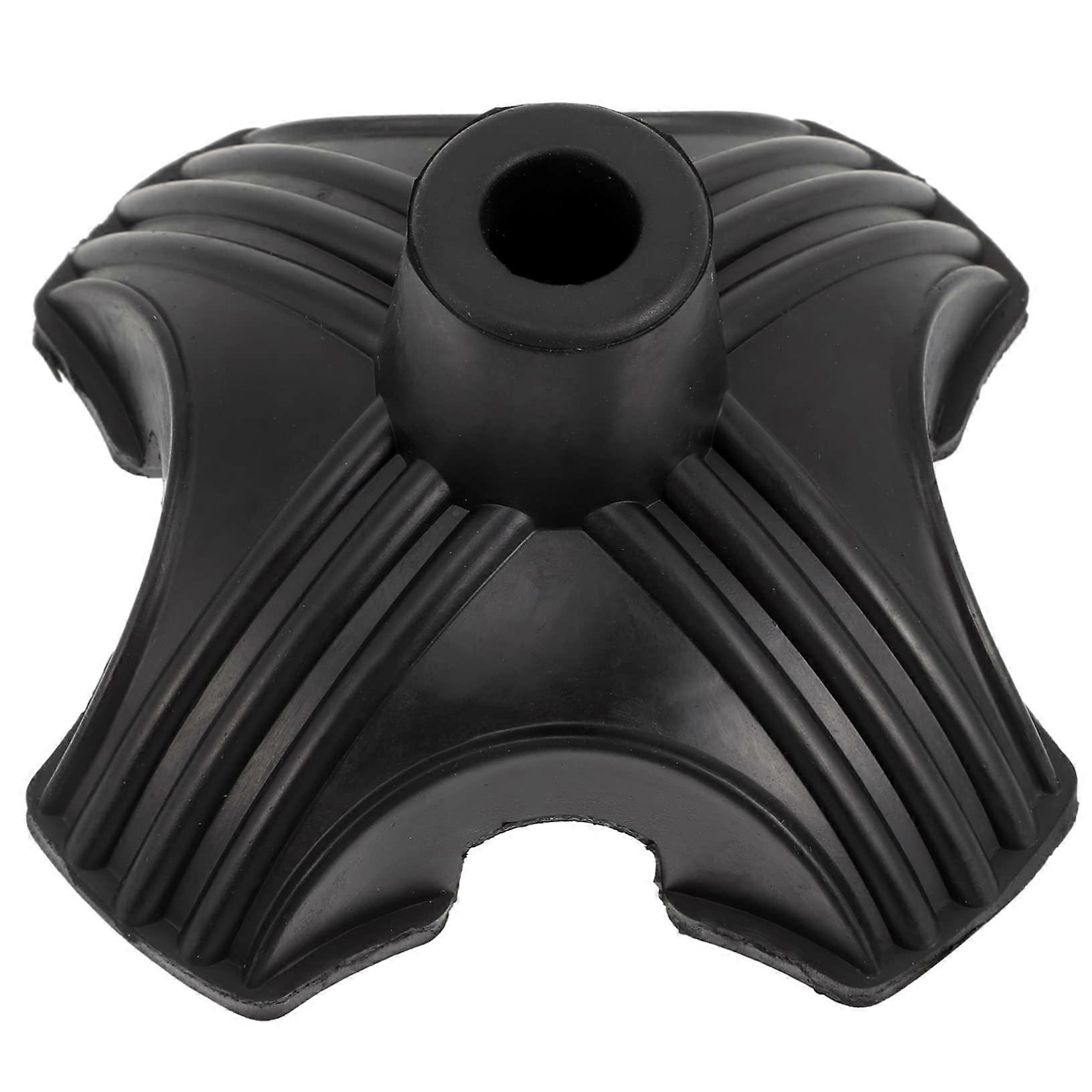 Selfstanding rubber tips for trekking poles, nonslip foot design, durable and stable, compatible with pipe diameter for safe use on any terrain.