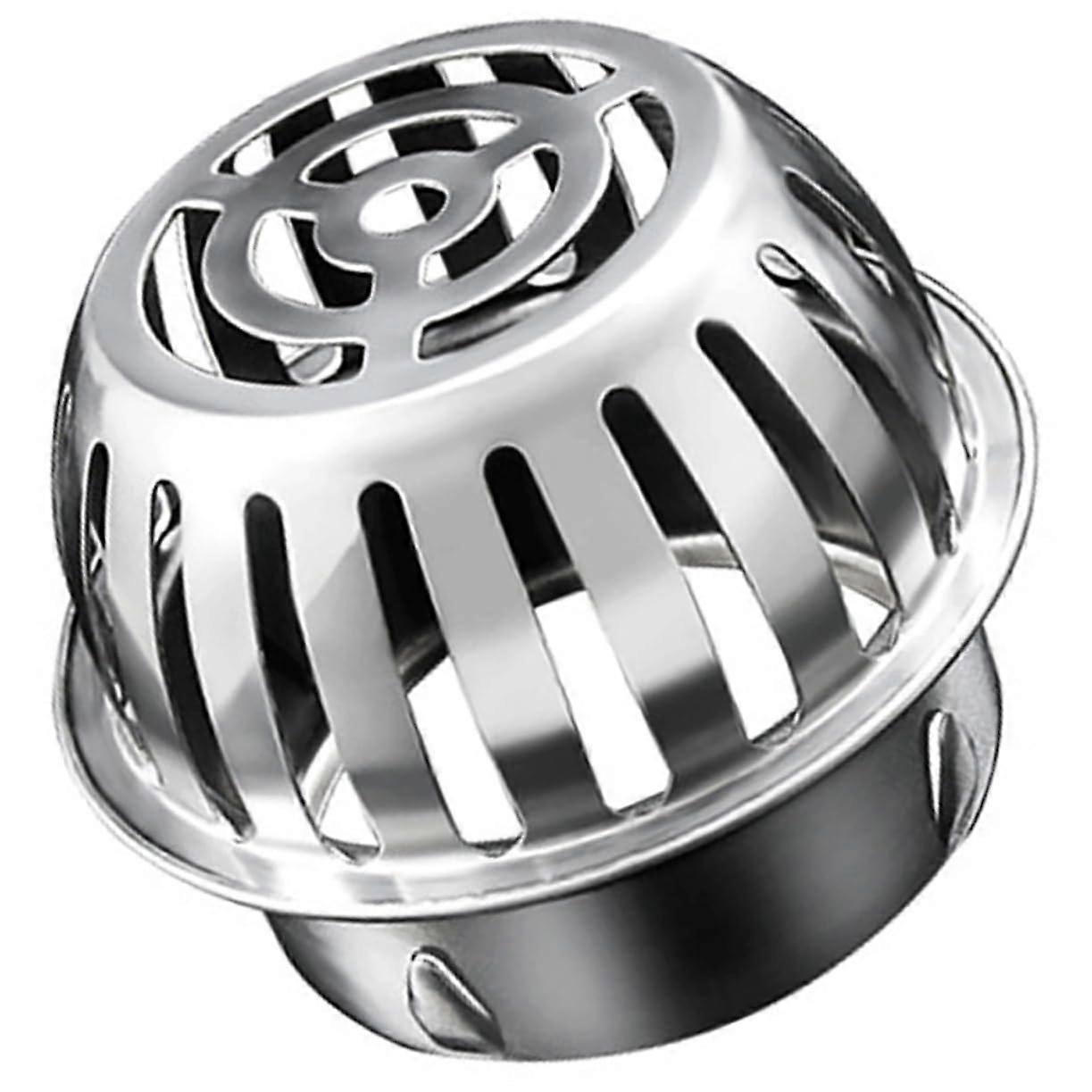 Pack of 2 Drain Pipe AntiBlocking Cover Strainer Mesh Gutter Filter Silver