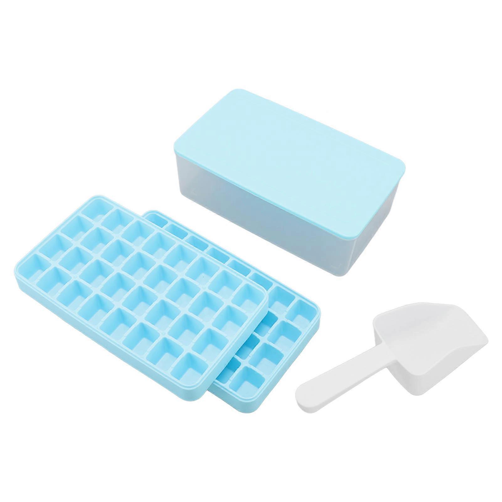 Ice Cube Tray, Double Stackable Ice Cube Tray with Lid, Ice Cube Tray ...